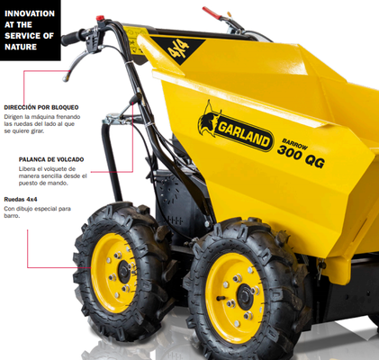 Carretilla Motor Gasolina Garland 4x4 Barrow 300qg-v20